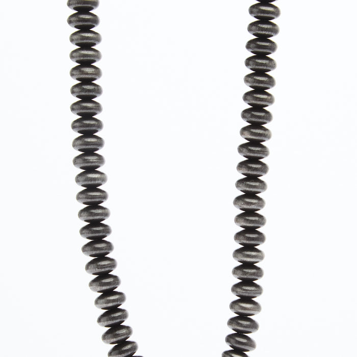 Wild Junkie Cross Pendant Silver Beaded Necklace