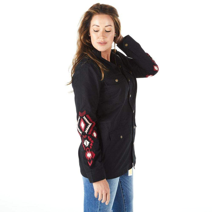 Montanaco Womens Black Embroidered Jacket