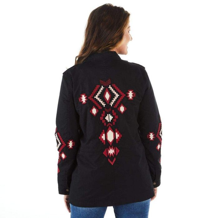 Montanaco Womens Black Embroidered Jacket