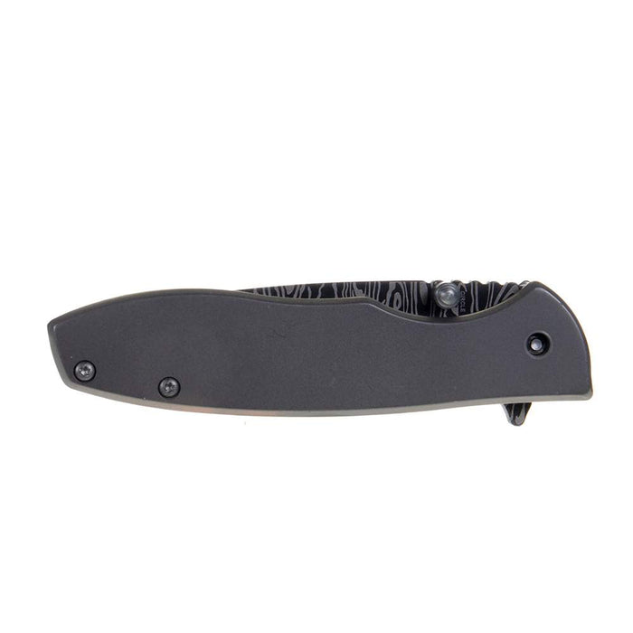 Western Fashion Circle SH Gun Metal Grey Folding Knife CSH-573DR