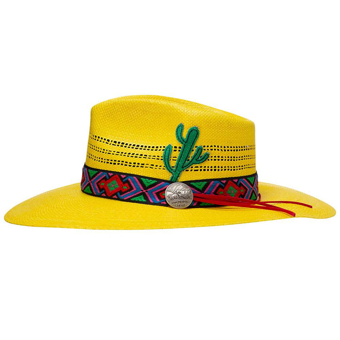 Charlie 1 Horse Mariachi Yellow 3 3/4in. Brim Straw Fashion Hat