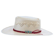Charlie 1 Horse C1H Painted Boarders Precreased 4in Brim Straw