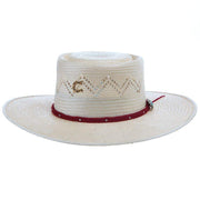 Charlie 1 Horse C1H Painted Boarders Precreased 4in Brim Straw