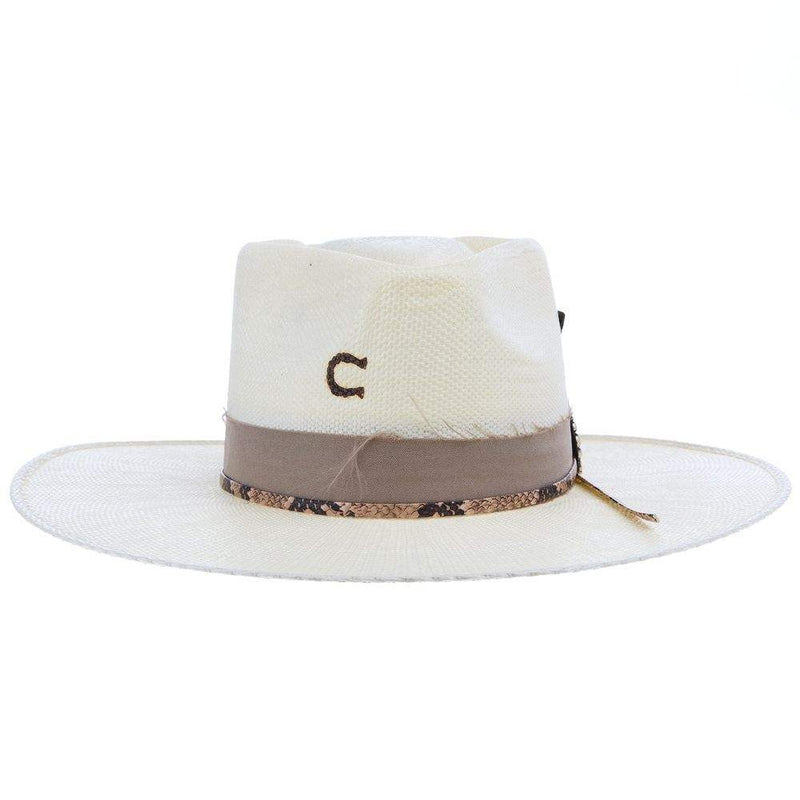 Charlie 1 Horse C1H Spear Point Precreased 4in Brim Straw