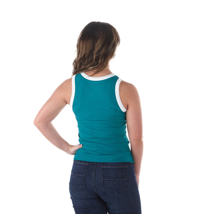 Cruel Denim Women's Teal Horseshoe Tank