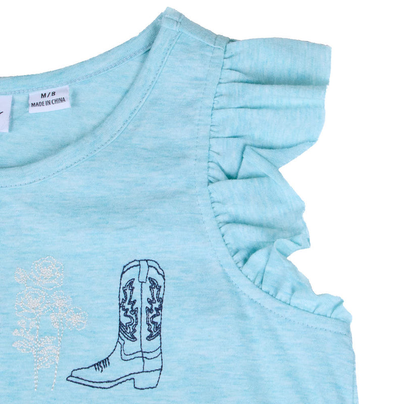 Cruel Denim Girl's Light Blue Boot Tank Top
