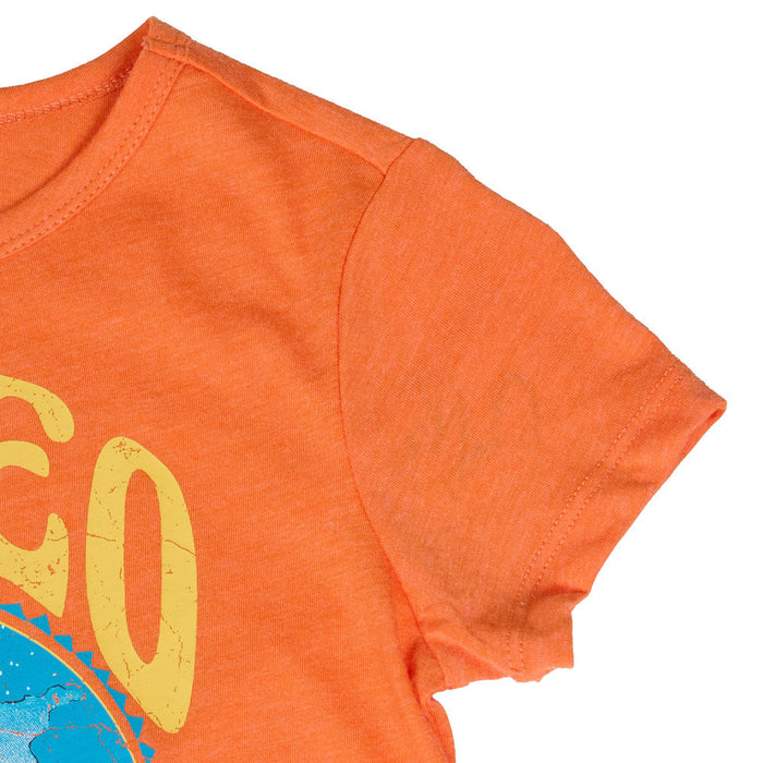 Cruel Denim Girl's Orange Rodeo Cactus Graphic Tee Shirt