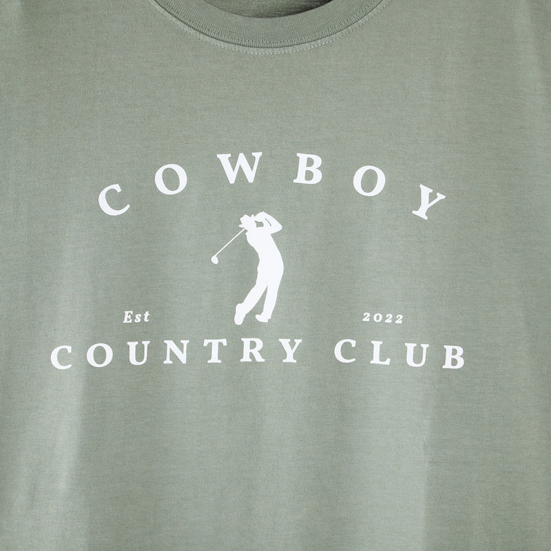 Cowboy Country Club Llc Men's Bay Green Golfer Logo Tee Shirt