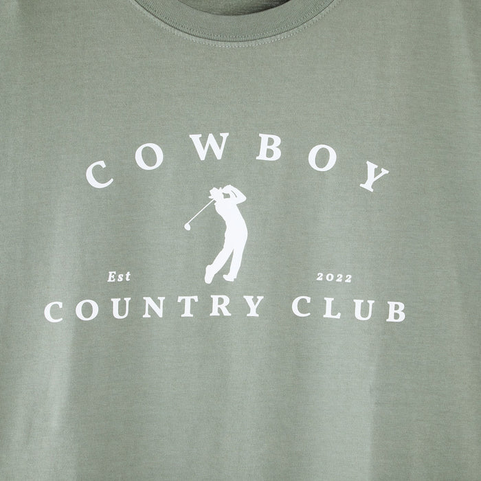 Cowboy Country Club Llc Men's Bay Green Golfer Logo Tee Shirt