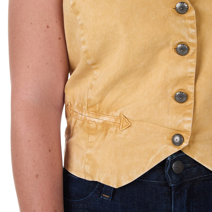 Cruel Denim Women's Gold Smile Pocket Fashion Vest