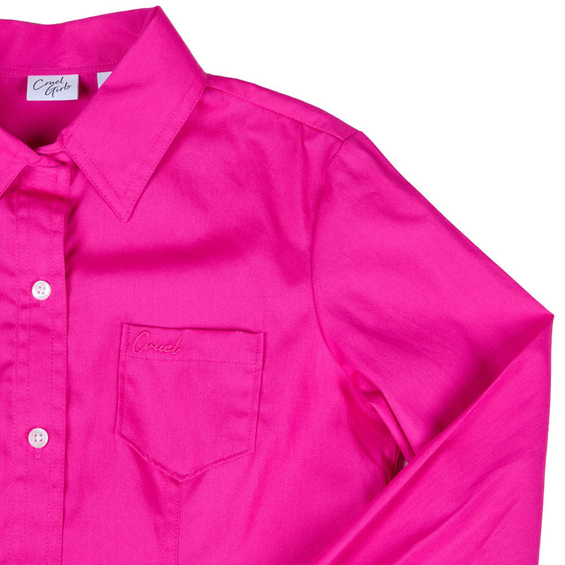 Cruel Denim Girl's Pink Button Shirt