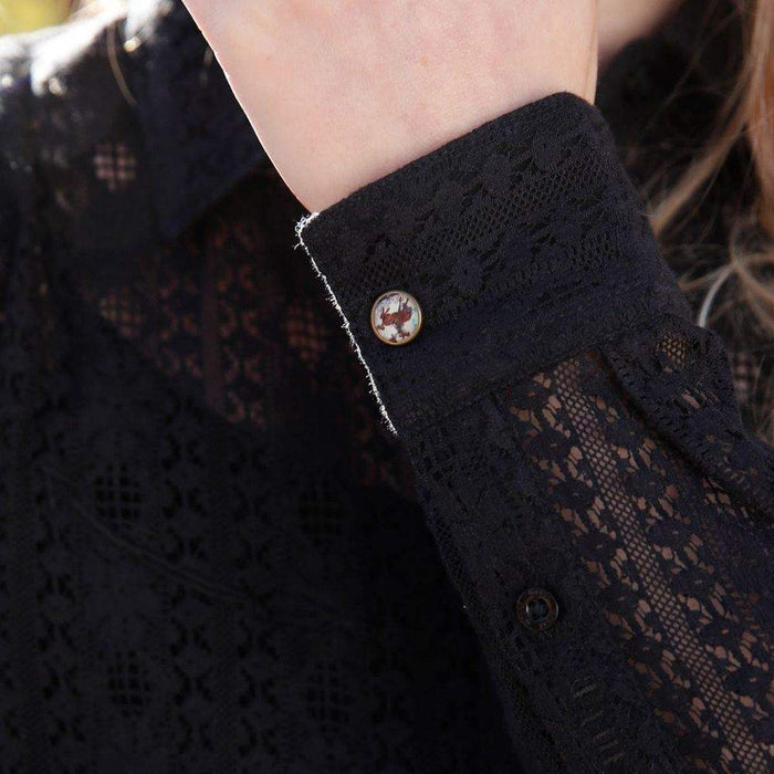Cinch Women's Black Lace Western Shirt