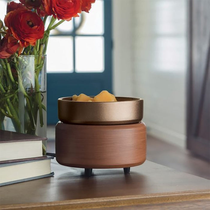 Candle Warmer`S 2 Classic Pewter Walnut Warmer