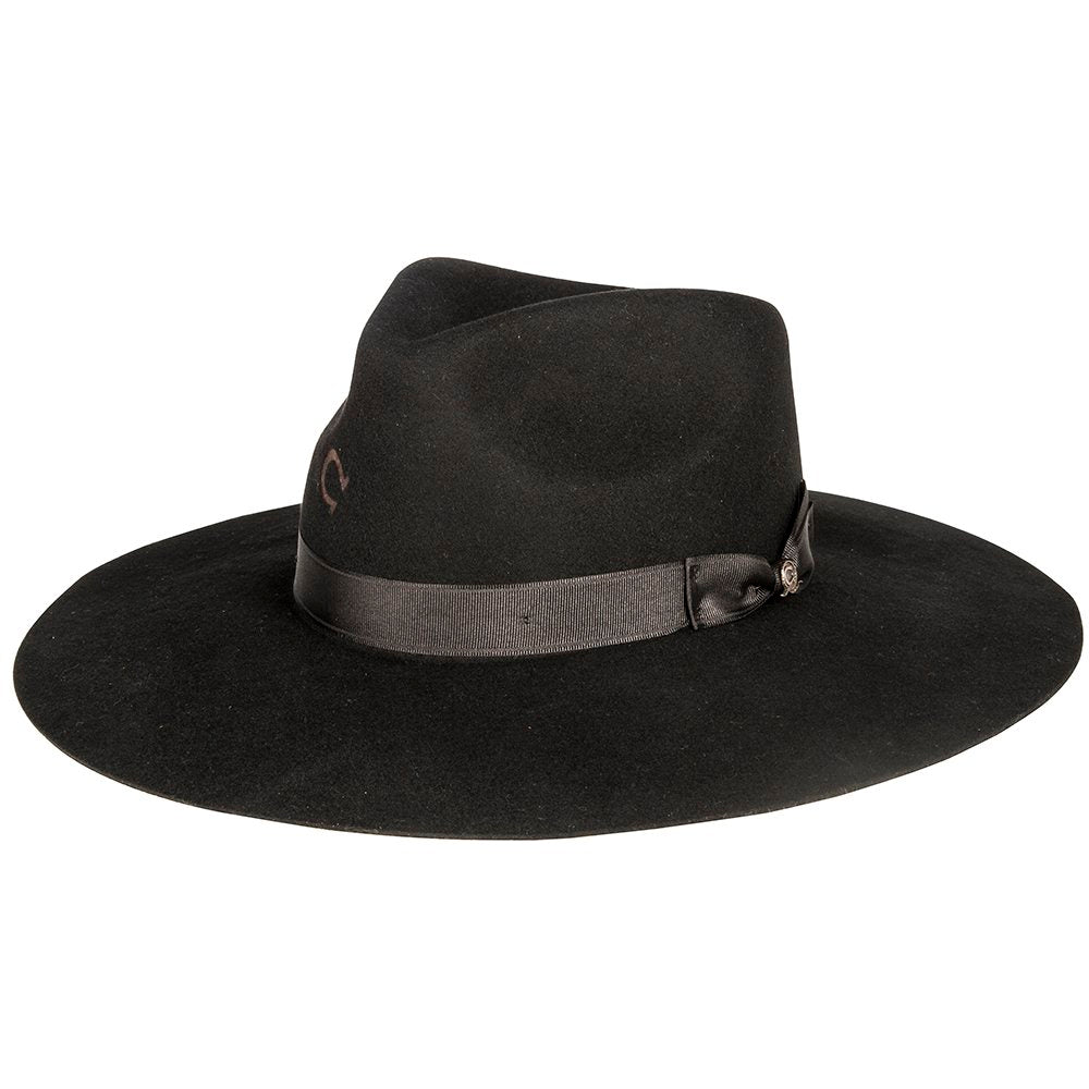 Charlie 1 Horse Women\'s Highway Wool Western Fashion Hat Black Ribbon Plain M Charlie 1 Horse Highway Black – Frost Ranch Wear main image 3