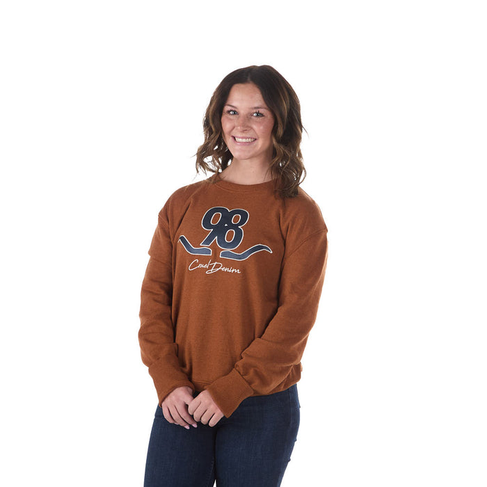 Cruel Denim Women's Brown Logo Applique Sweatshirt