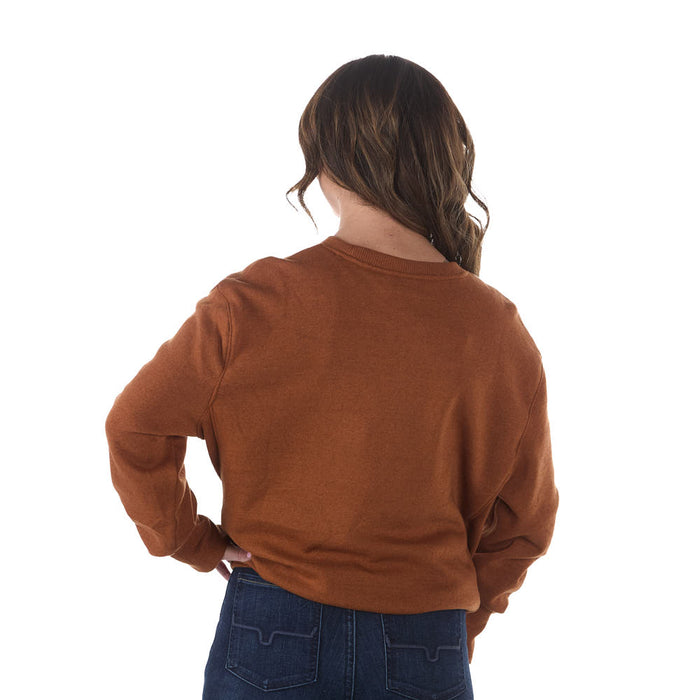Cruel Denim Women's Brown Logo Applique Sweatshirt