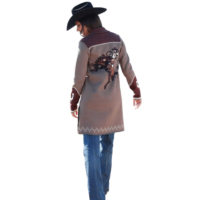 Cruel Denim Women's Grey Bucking Horse Duster