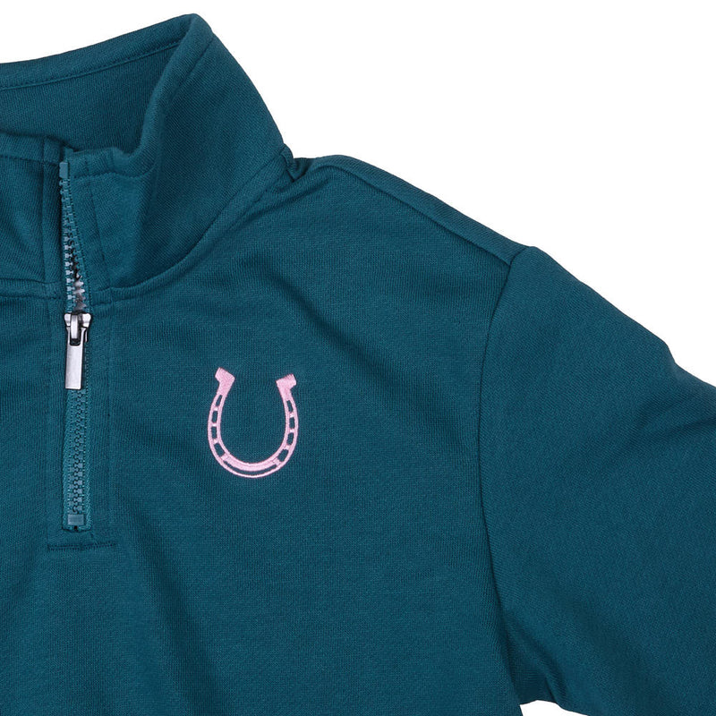 Cruel Denim Girl's Teal Horseshoe Pullover
