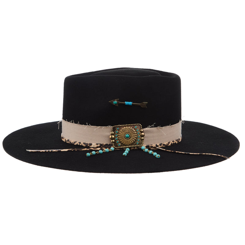 Charlie 1 Horse C1H Black Lucky Me Lainey Wilson 4 in. Brim Fashion Hat