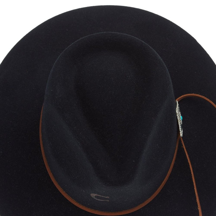 Charlie 1 Horse Black Lone Butte 3in Brim Wool Fashion Hat