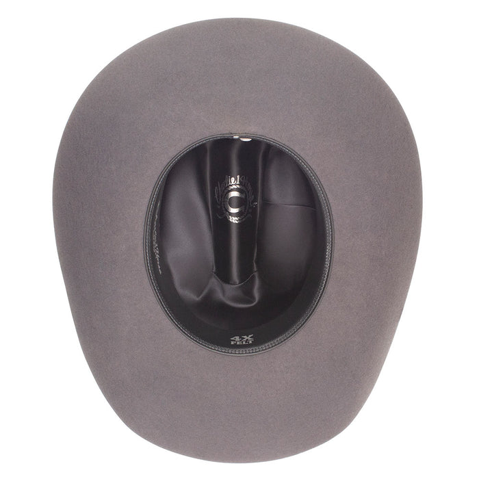 Charlie 1 Horse Run Away Grey 4in Brim Precreased Felt Hat