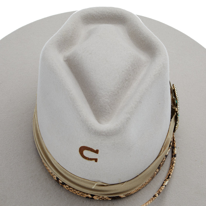 Charlie 1 Horse Spearpoint Silverbelly 4in Brim Fashion Hat