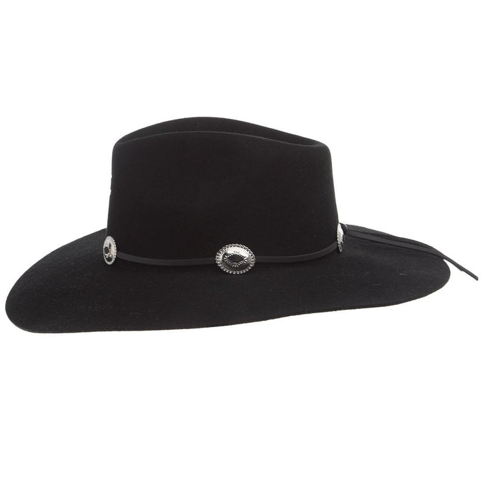 Charlie 1 Horse Traveler Black 3 3/4in Brim Concho Band Fashion Hat