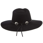 Charlie 1 Horse Traveler Black 3 3/4in Brim Concho Band Fashion Hat