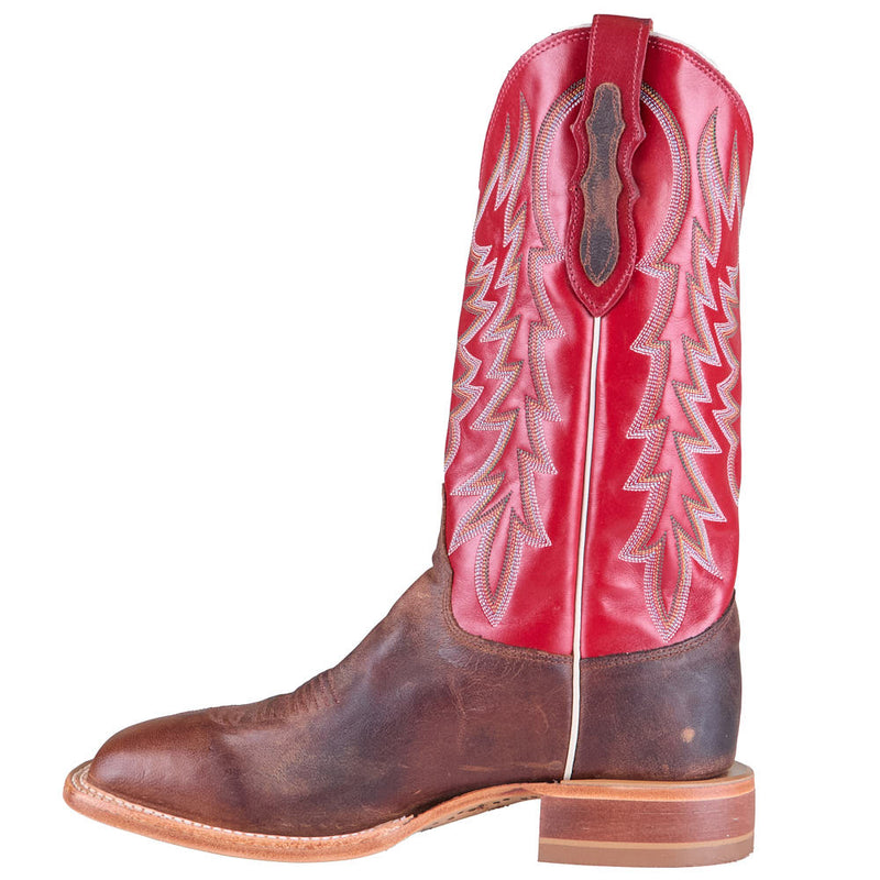 Justin Boot Company Men's Pocatello Tan Camel Vamp 13in Red Top