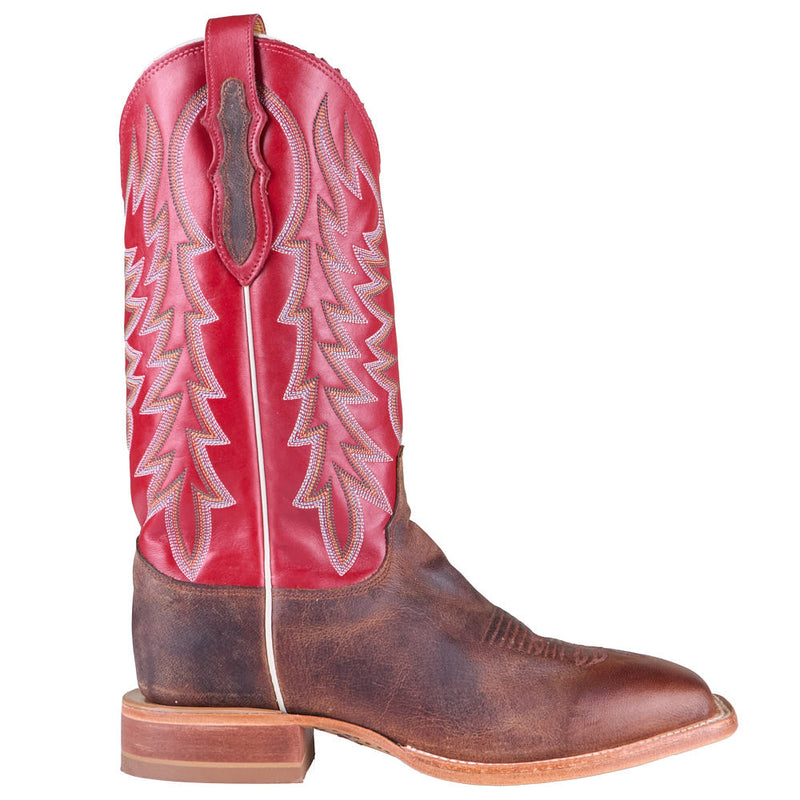 Justin Boot Company Men's Pocatello Tan Camel Vamp 13in Red Top