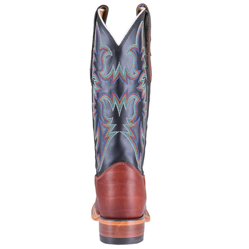 Justin Boot Company Men's Braxton Cognac American Bison Vamp 13in Black Top