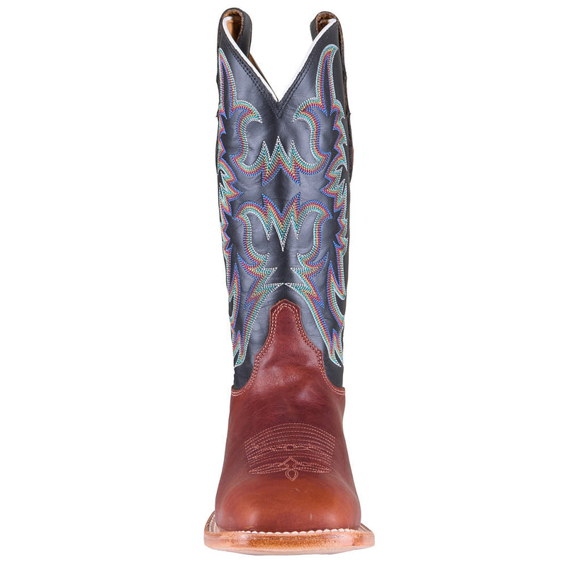 Justin Boot Company Men's Braxton Cognac American Bison Vamp 13in Black Top