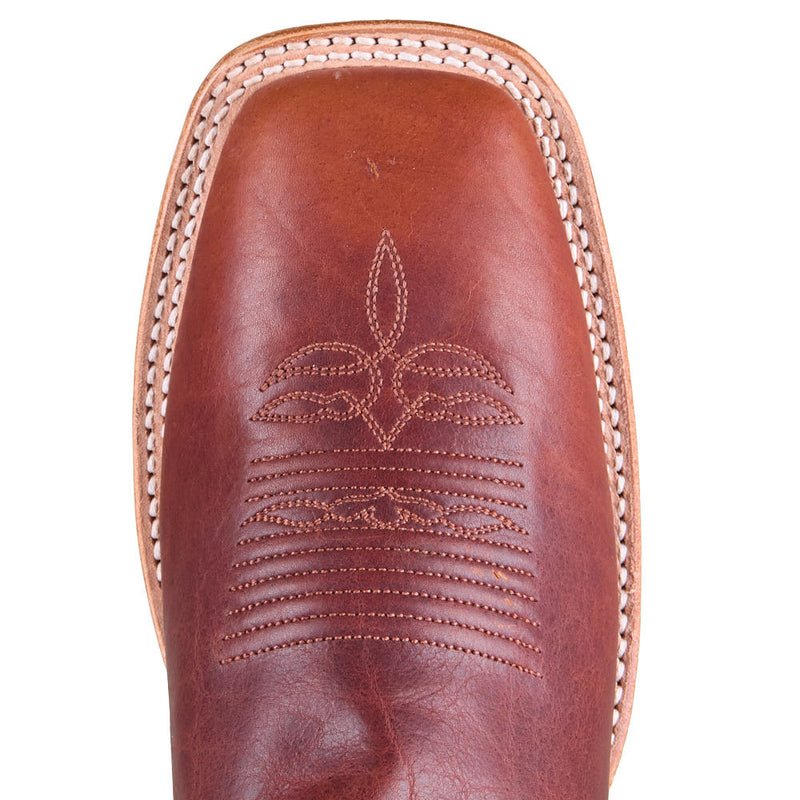 Justin Boot Company Men's Braxton Cognac American Bison Vamp 13in Black Top