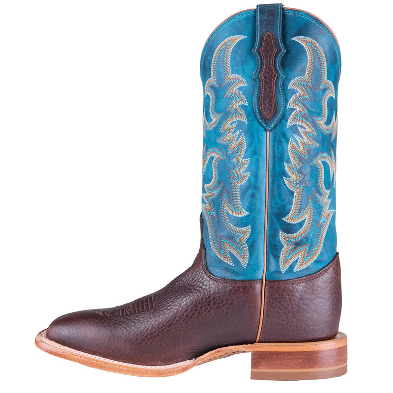Justin Boot Company Men's Braxton Brown American Bison 13in Blue Top