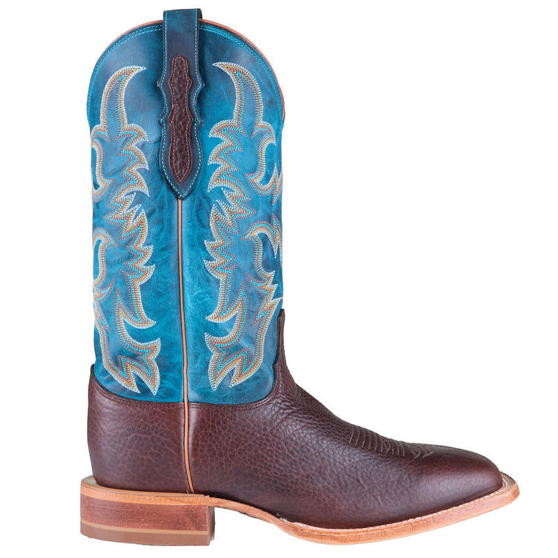 Justin Boot Company Men's Braxton Brown American Bison 13in Blue Top