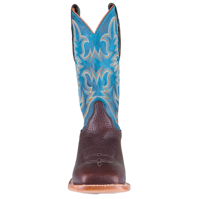 Justin Boot Company Men's Braxton Brown American Bison 13in Blue Top