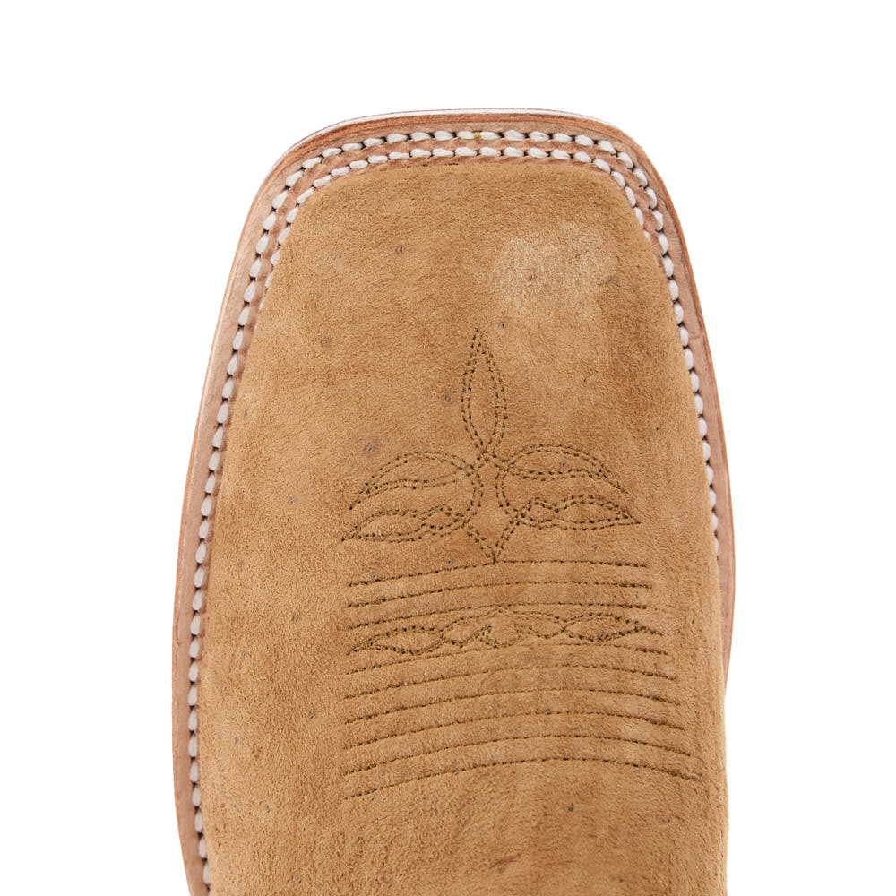Justin Boot Company Men's CPX Tan Sueded Smooth Quill Ostrich Vamp 11i