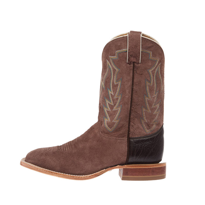 Justin Boot Company Men's CPX Brown Sueded Smooth Quill Ostrich Vamp 11in Matching Top
