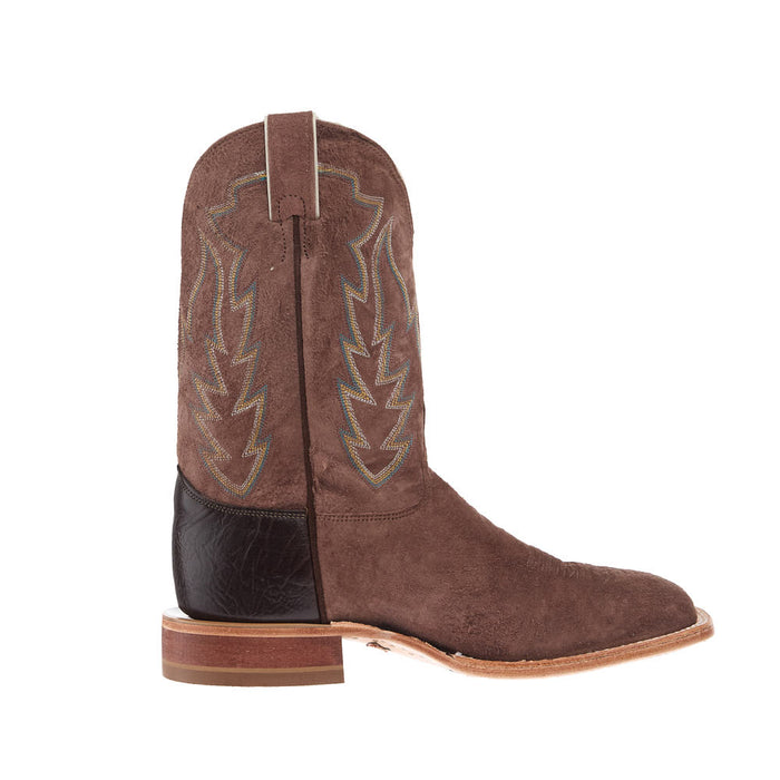 Justin Boot Company Men's CPX Brown Sueded Smooth Quill Ostrich Vamp 11in Matching Top
