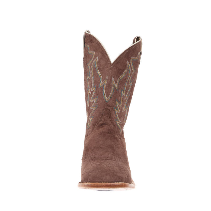 Justin Boot Company Men's CPX Brown Sueded Smooth Quill Ostrich Vamp 11in Matching Top