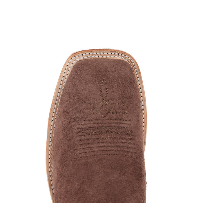 Justin Boot Company Men's CPX Brown Sueded Smooth Quill Ostrich Vamp 11in Matching Top