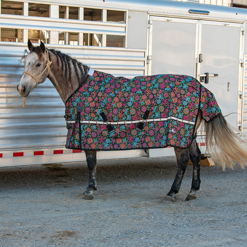 Classic Neon Flower 5k Trainer Winter Horse Blanket