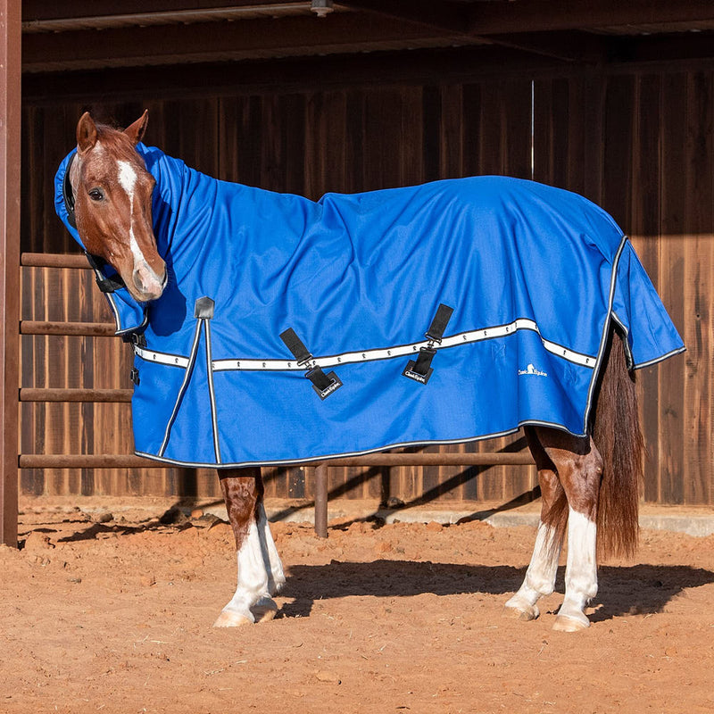 Classic Lapis Blue 5k Trainer Hooded Winter Horse Blanket