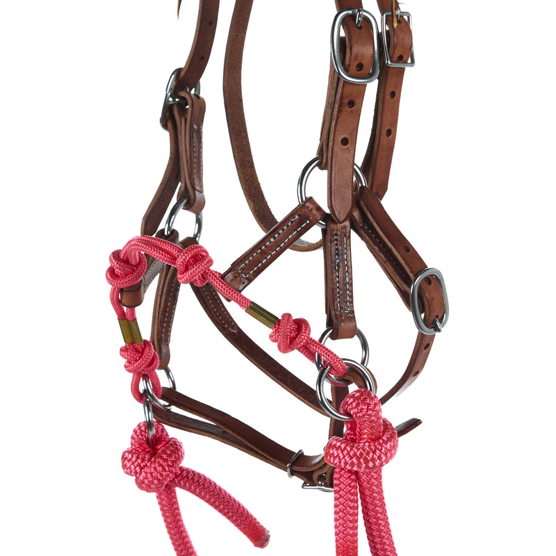 Yoder Equine Products Hermann Oak Knotted Hackamore with 8ft Split Reins