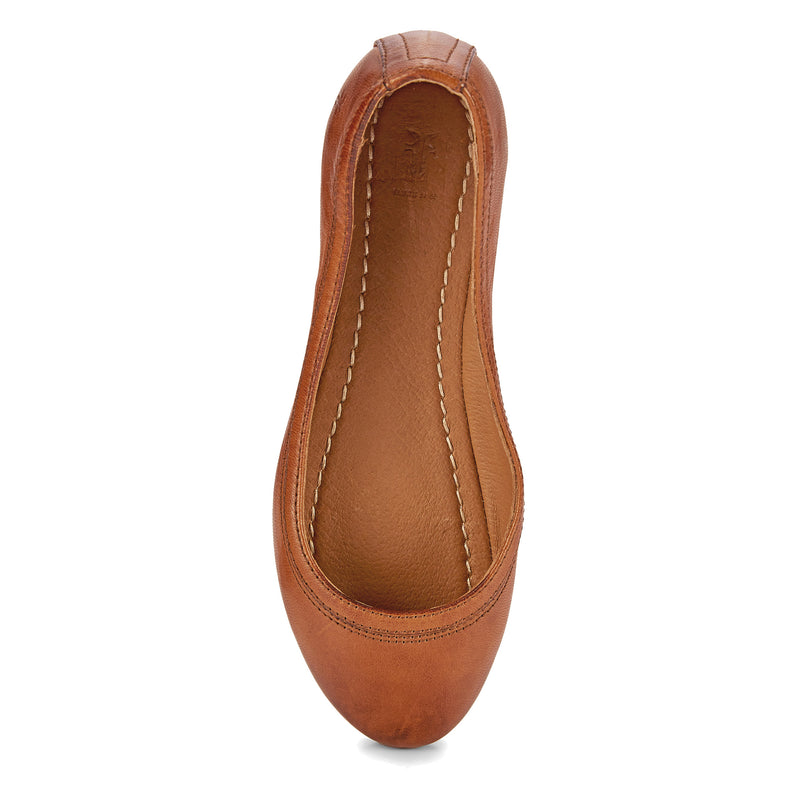 Frye Women`s Carson Ballet Cognac Ballet Flat