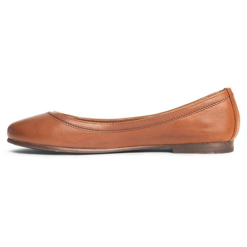 Frye Women`s Carson Ballet Cognac Ballet Flat
