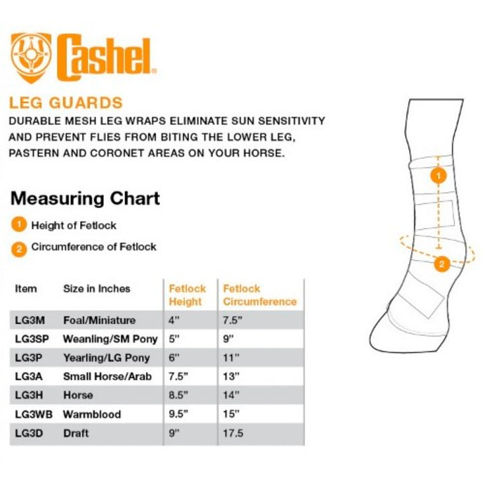 Cashel Company Orange Fly Guard Horse Fly Boots