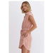Entro Women's Peach Striped Mini Dress