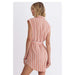 Entro Women's Peach Striped Mini Dress