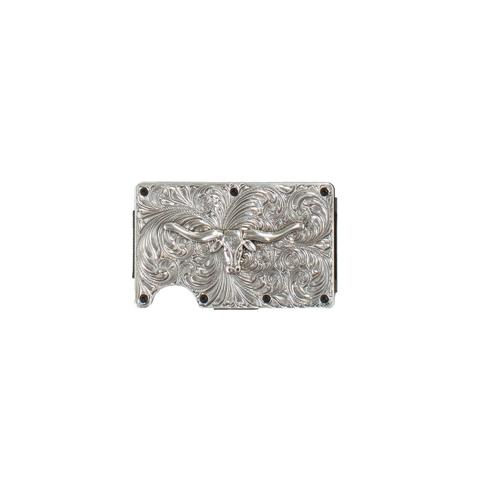 Mens Longhorn Scroll Utility Wallet